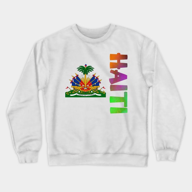 Haiti Coat of Arms Design Crewneck Sweatshirt by Naves